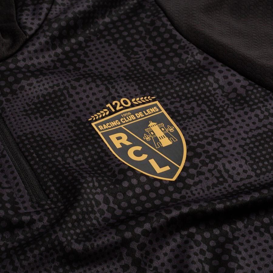 RC Lens Training Shirt 1/4 Zip - PUMA Black/Matte Gold - Men's-SoccerKits Hub | Buy Soccer Jerseys Online